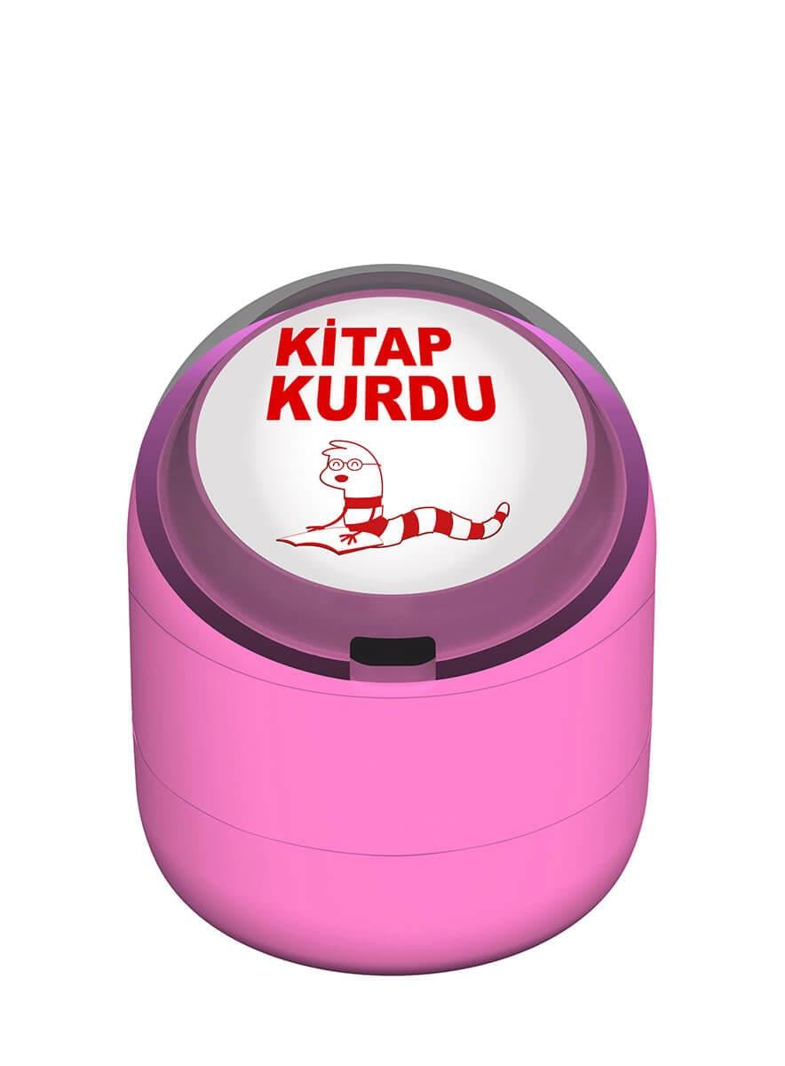 Kitap Kurdu Motivasyon Kaşesi 22mm Yuvarlak