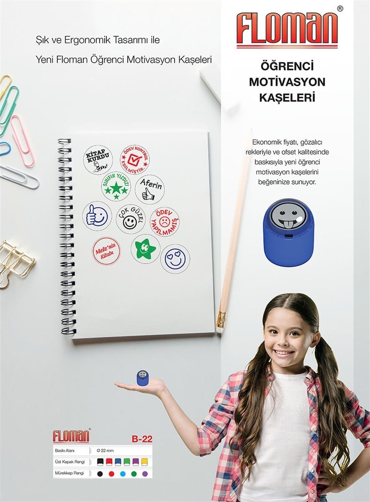 Çok güzel Motivasyon Kaşesi 22mm Yuvarlak