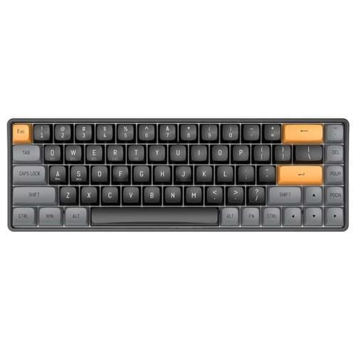AIGO AI A68 Siyah İngilizce Q Mekanik Klavye Sarı Switch