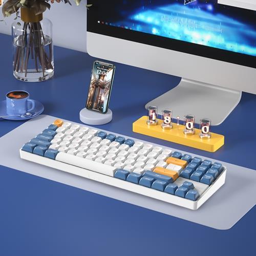AIGO AI A87 Mavi İngilizce Q Mekanik Klavye Yellow Switch