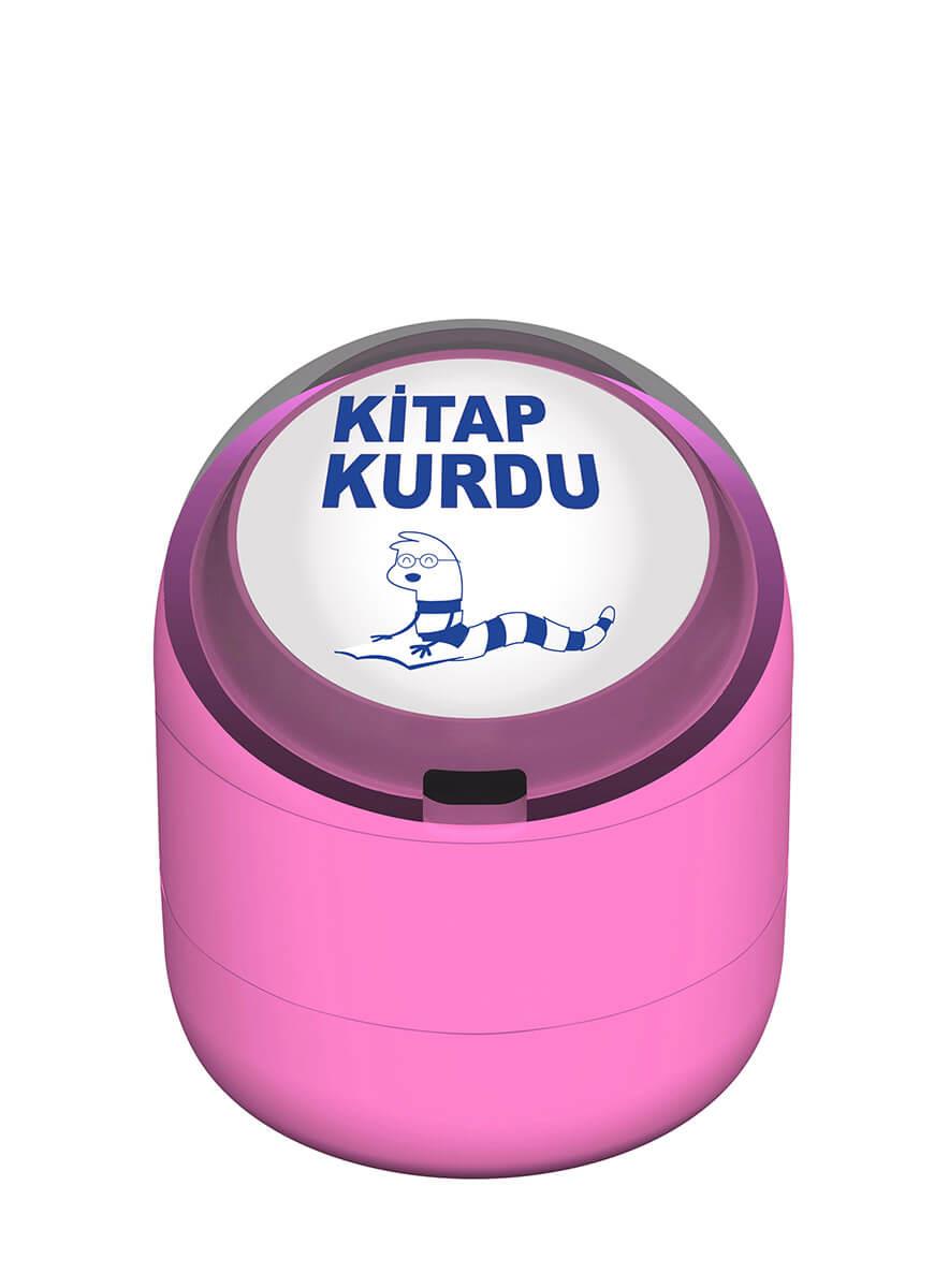 Kitap Kurdu Motivasyon Kaşesi 22mm Yuvarlak