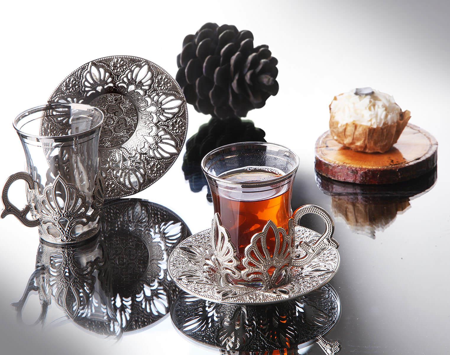Busem Ahu Çay Seti 18 Parça-Nikel