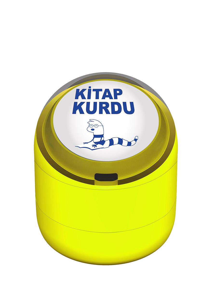 Kitap Kurdu Motivasyon Kaşesi 22mm Yuvarlak