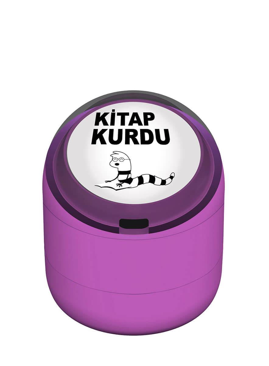 Kitap Kurdu Motivasyon Kaşesi 22mm Yuvarlak