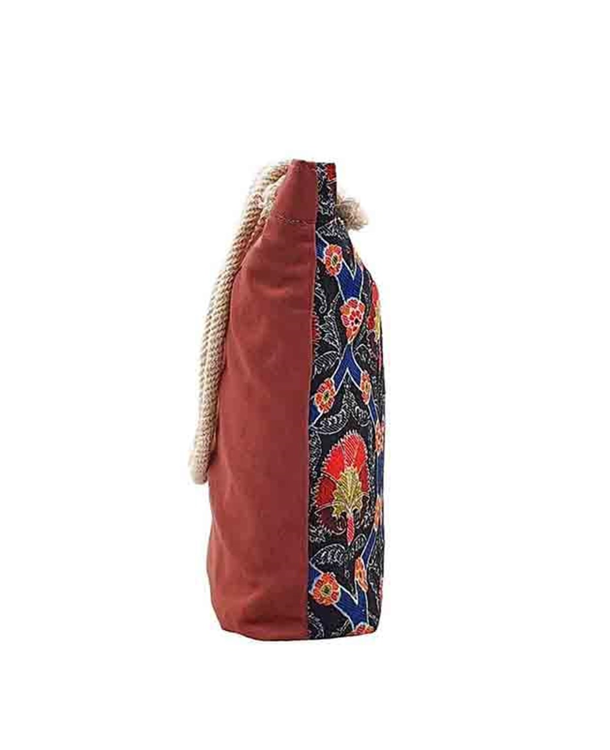 Çiçek Desenli Goblen Dokuma Heybe Çanta