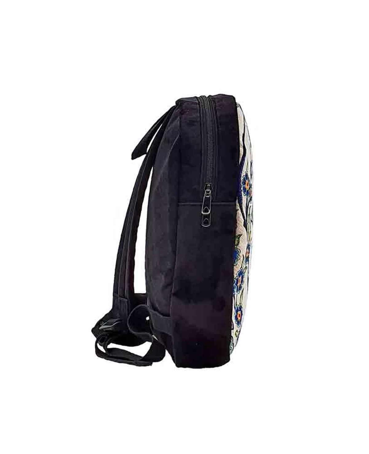 Çiçek Motifli Goblen Dokuma Sırt Çantası