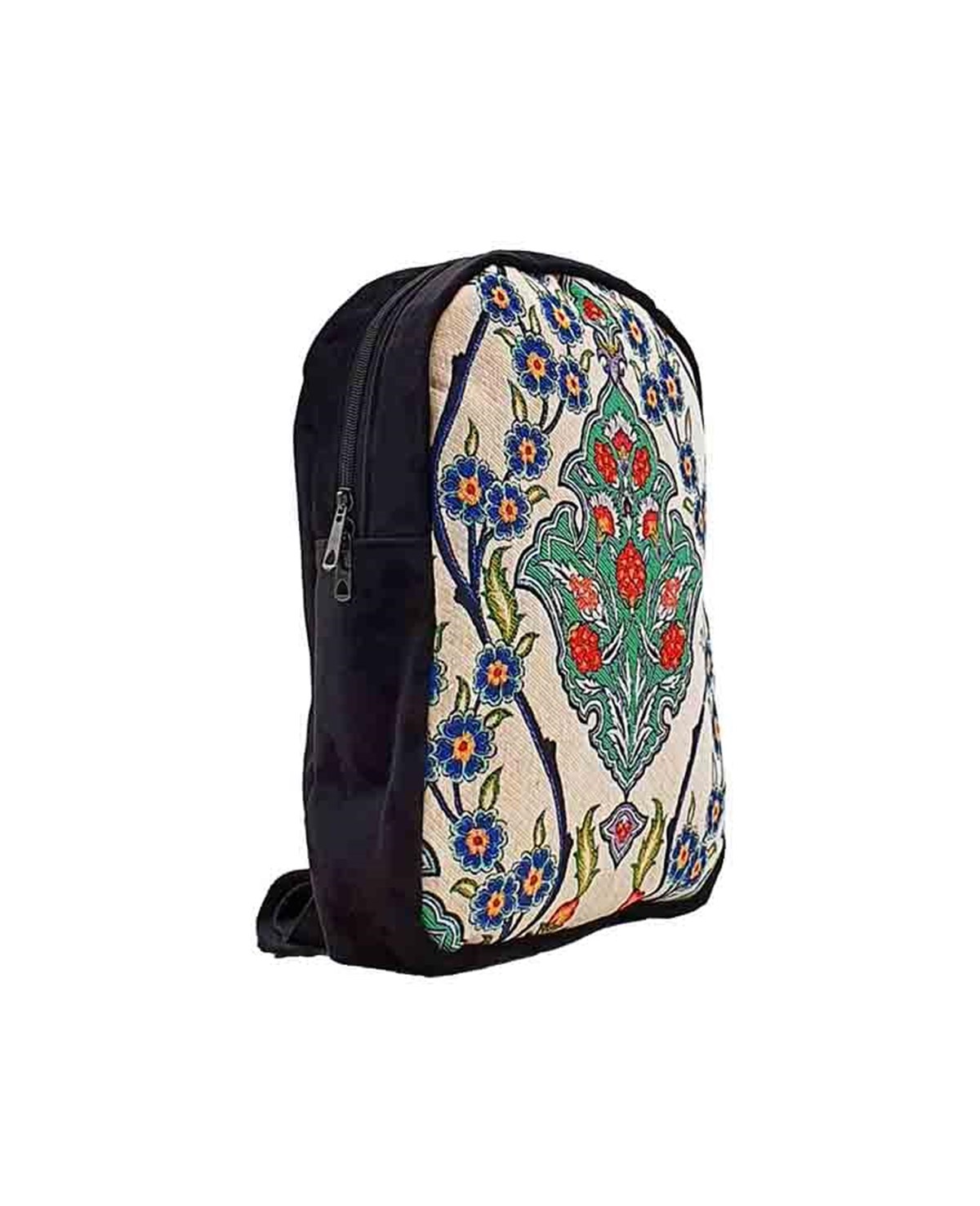 Çiçek Motifli Goblen Dokuma Sırt Çantası