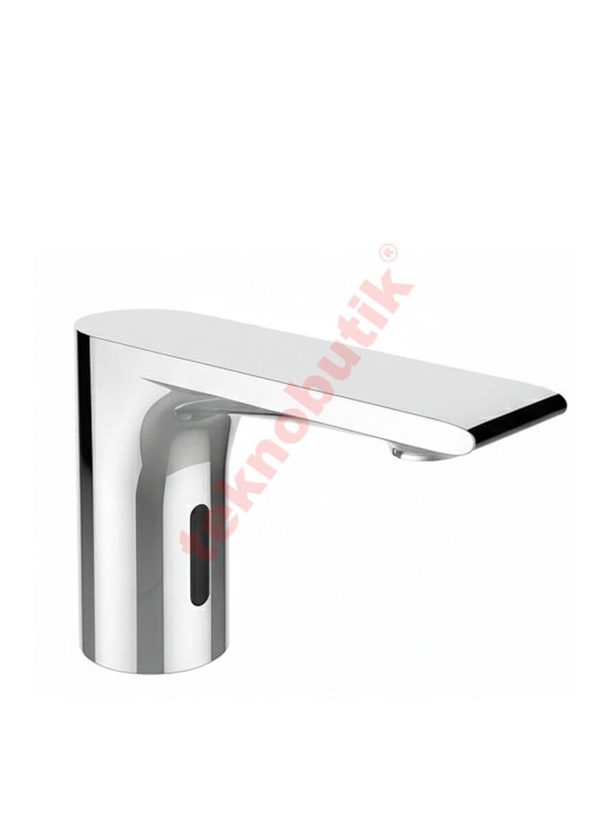 Plüto Çift Su Girişli Fotoselli Pilli Elektrikli Lavabo Bataryası