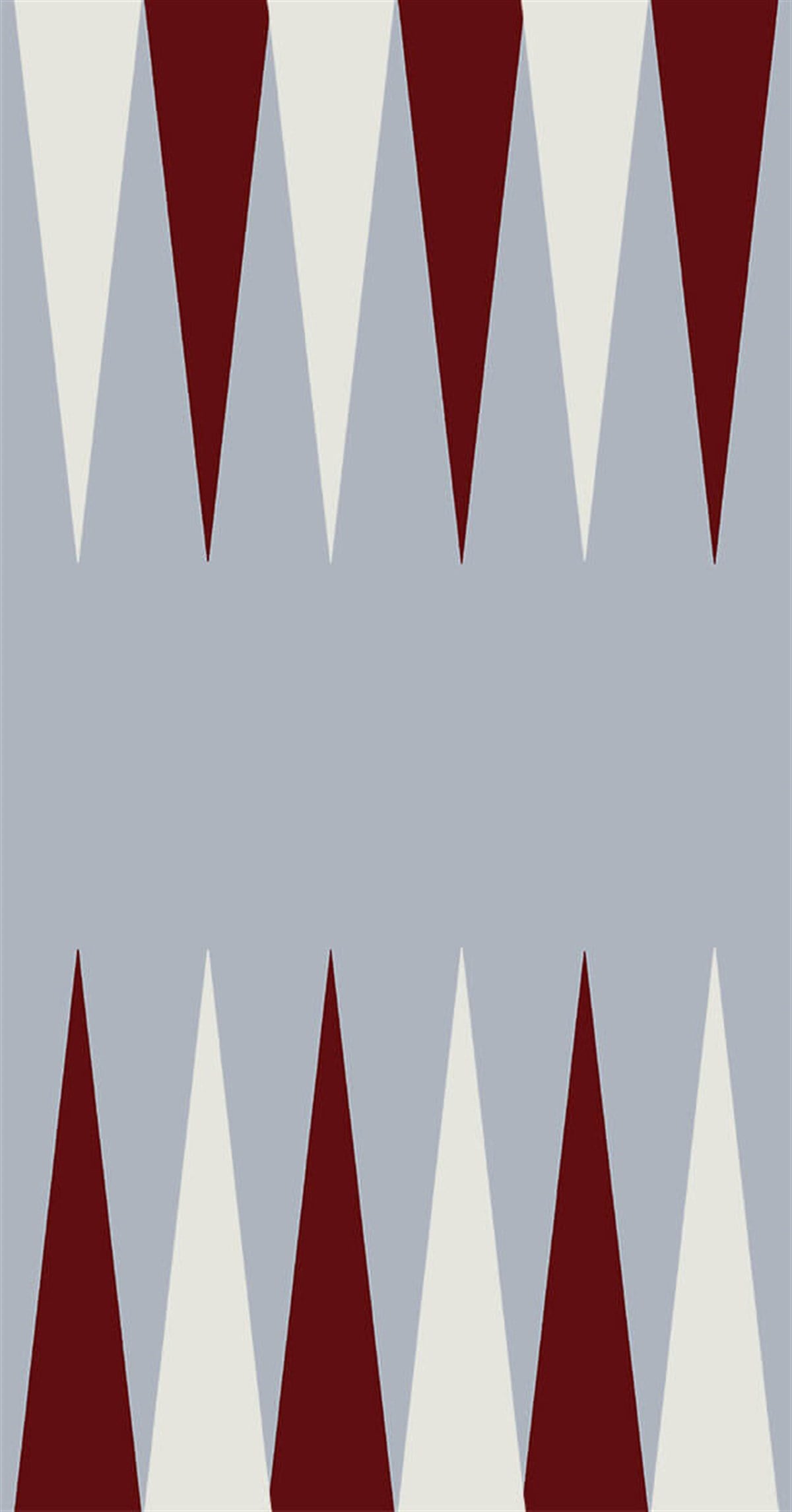 Bordo-Beyaz-Gri Uçgen Suni Deri Kaplamalı El Yapımı Tavla 