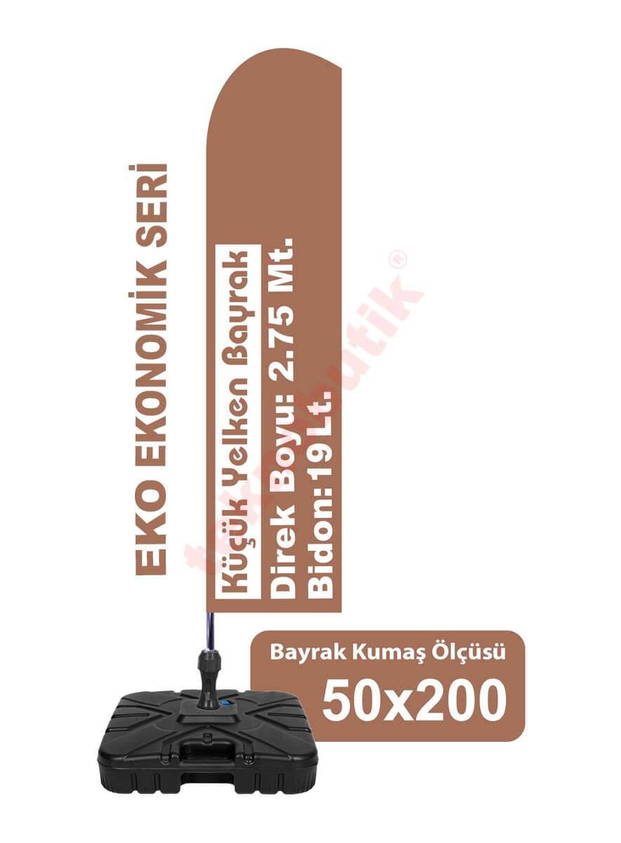 Eko Küçük Yelken Bayrak Baskılı 50cm x 200cm