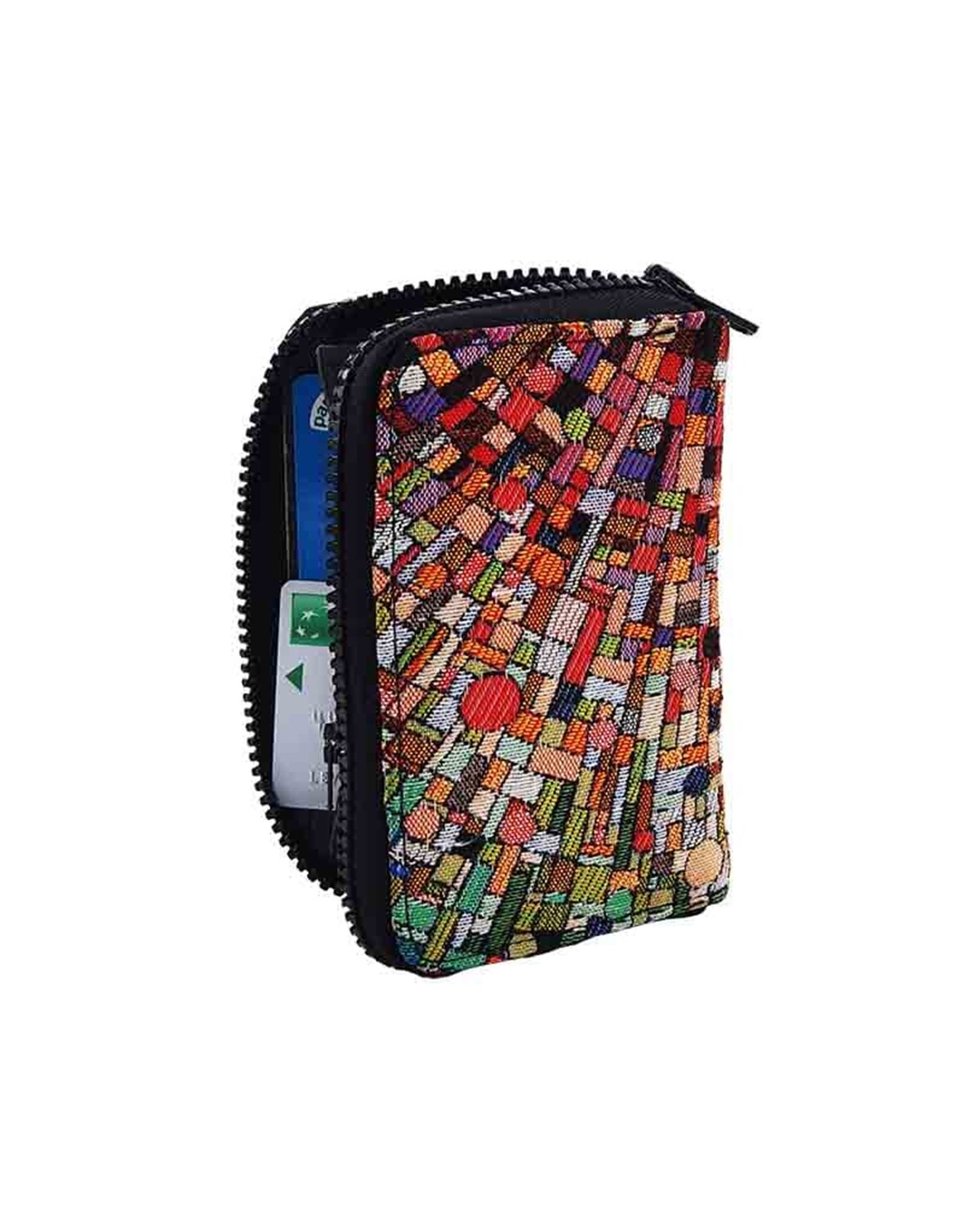 Etnik Desenli Çok Fonksiyonlu Fermuarlı El Cüzdanı