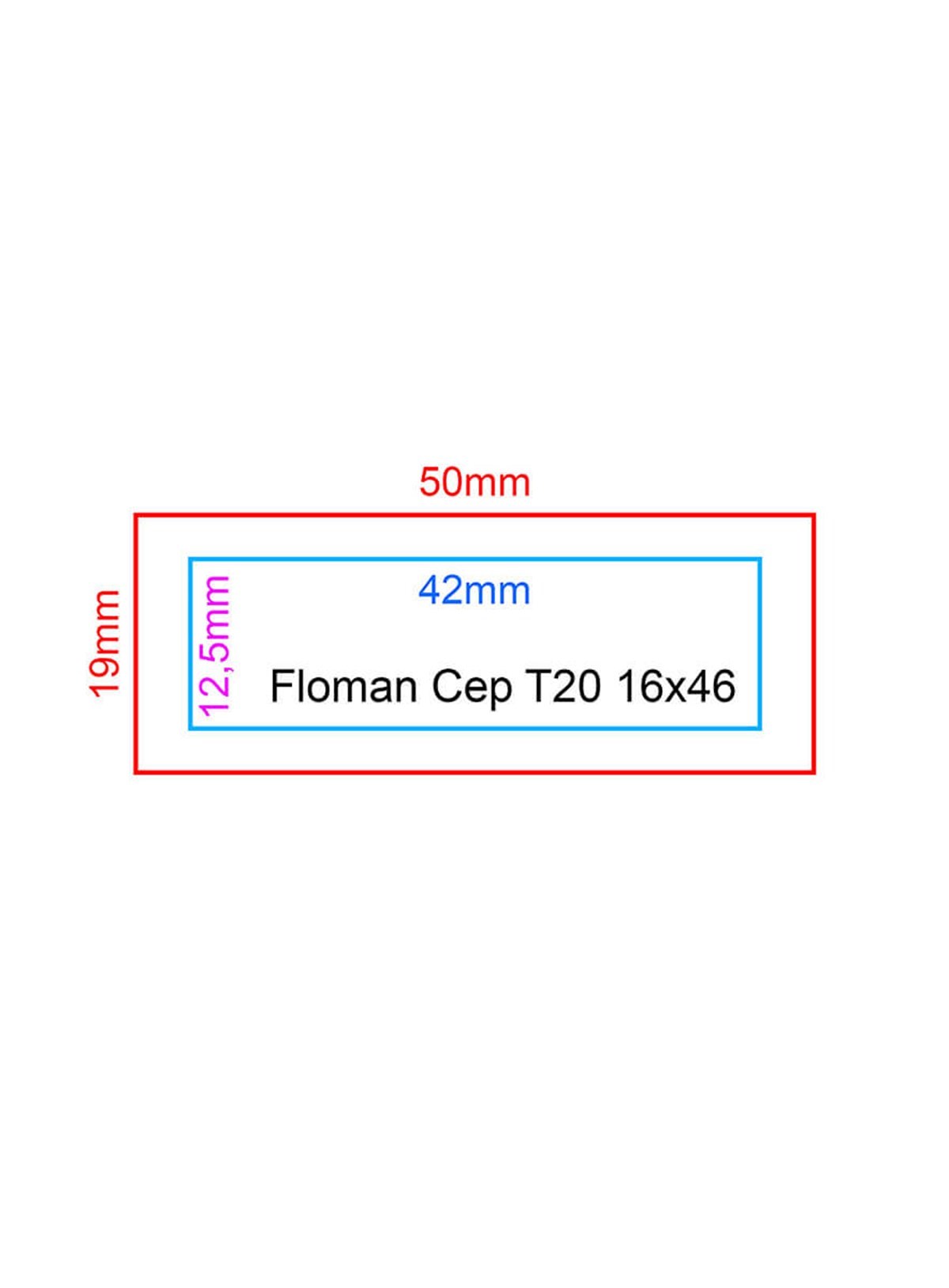 Floman Kırmızı T-20 Flash Cep Kaşesi 16x46mm