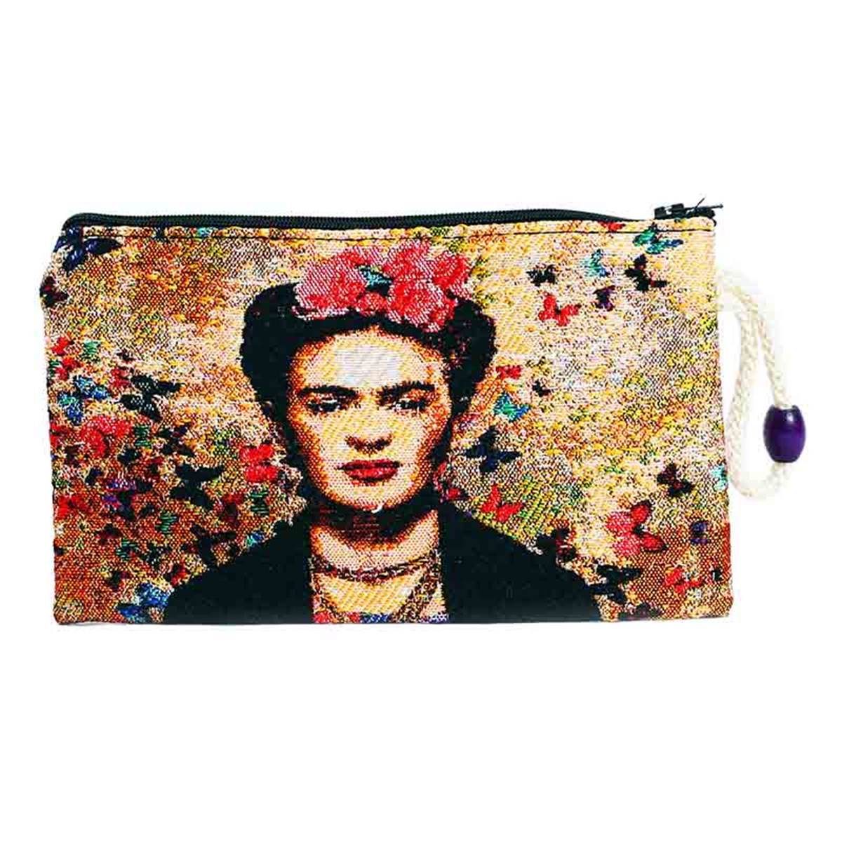 Frd Desenli Goblen Dokuma İpli Boncuklu Cüzdan