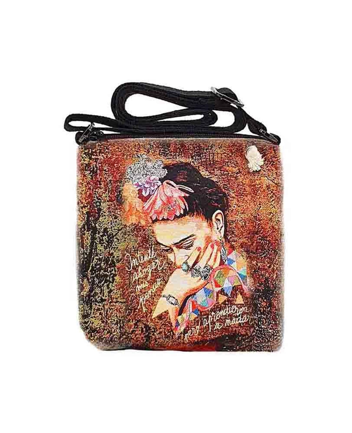 Frda Desenli Goblen Dokma Postacı Çantası