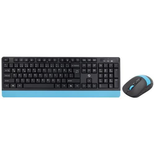 Frisby FK-4885QU Kablosuz Multimedya Siyah-Mavi Q Klavye + Mouse Set Teknobutik.com'da
