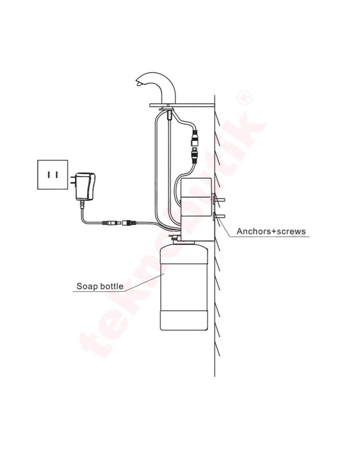 Genesit GS50S Ankastre Sabun Dispenseri Elektrikli 1500mL