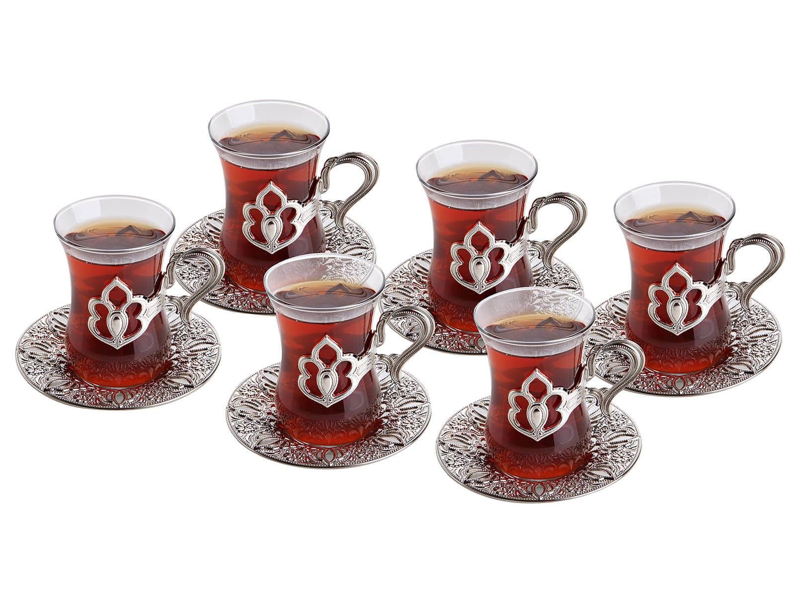 Busem Harman Çay Seti 18 Parça-Nikel