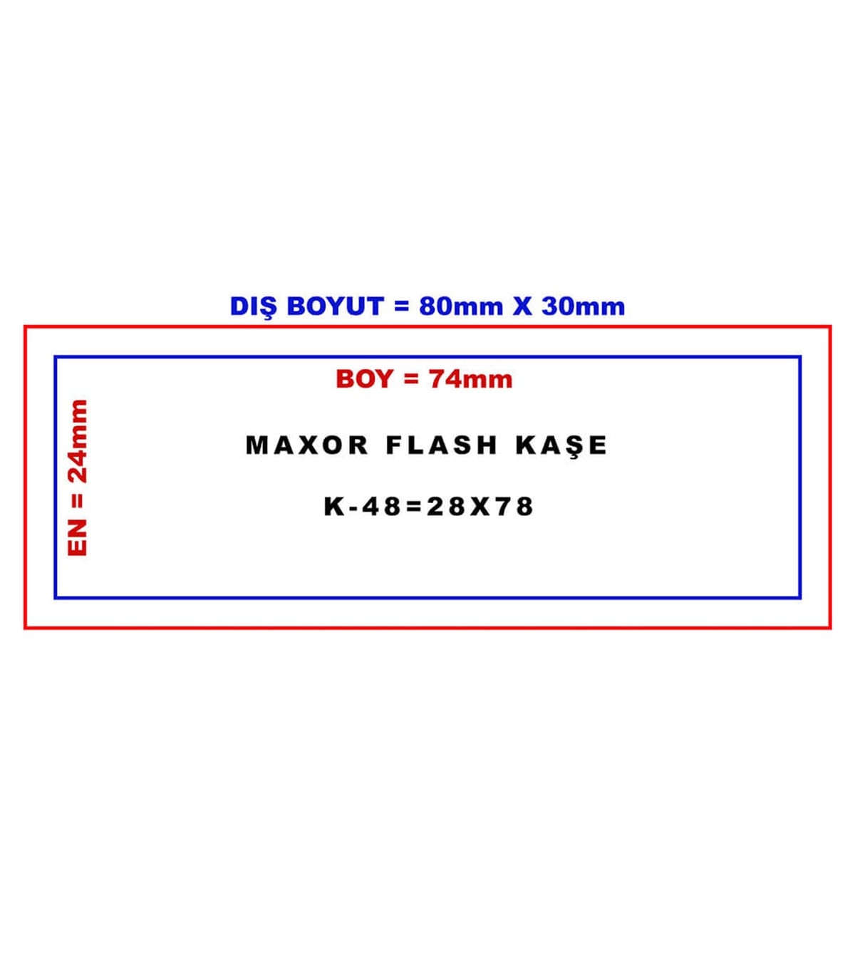 Maxor K-48 28x78 Kendinden Mürekkepli Kaşe
