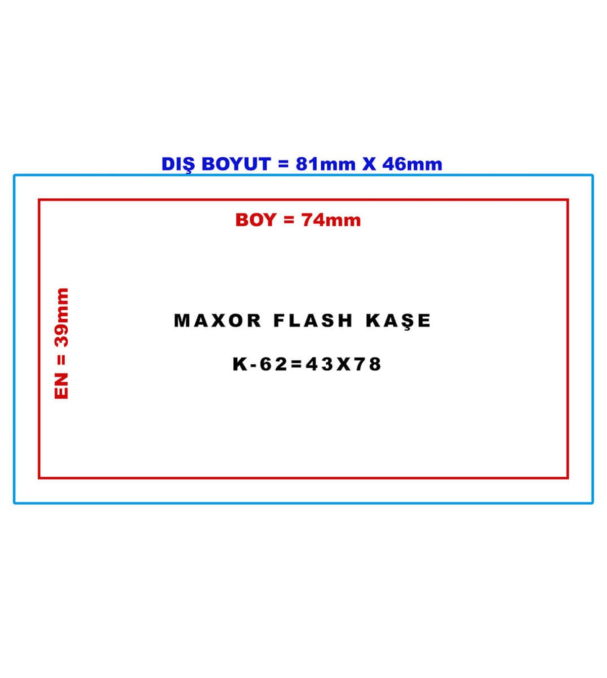 Maxor K-62 43x78 Kendinden Mürekkepli Kaşe