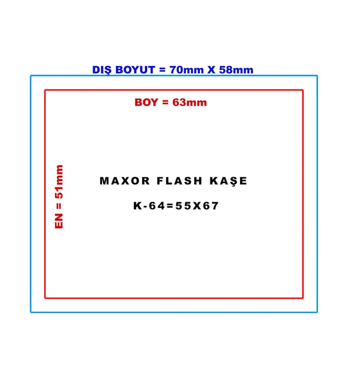 Maxor K-64 55x67 Kendinden Mürekkepli Kaşe