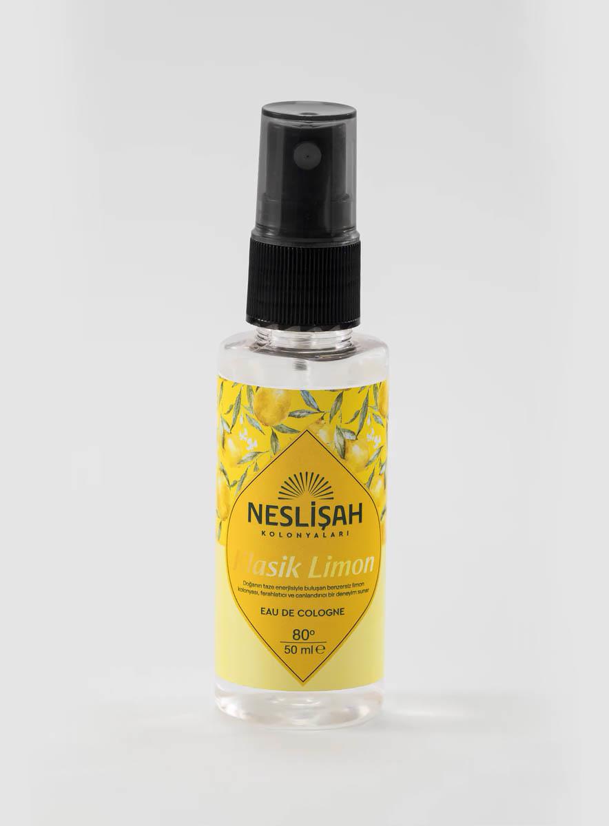 Neslişah Fıs Fıslı Klasik 80 Derece Limon Kolonyası 50ml