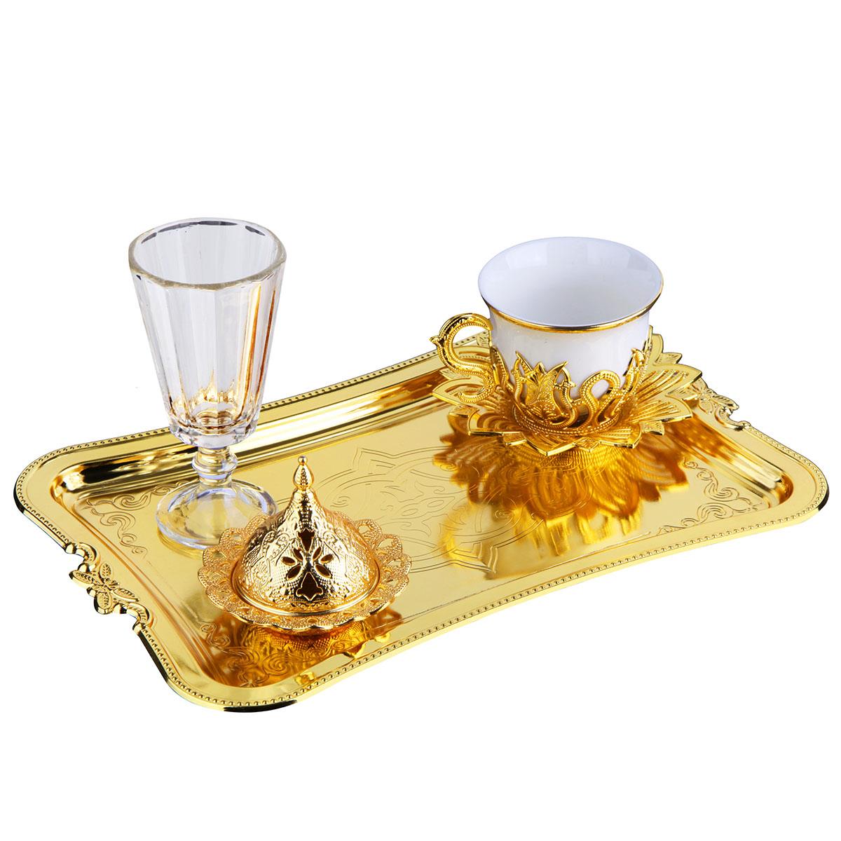 Tiryaki Damat Tekli Sunum Seti-Gold