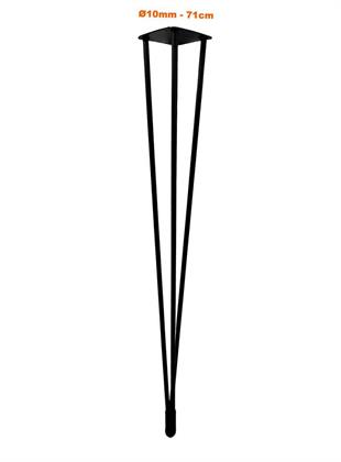 71cm Çap Ø 10mm Üçlü Ayarlı Firkete Masa  Ayağı