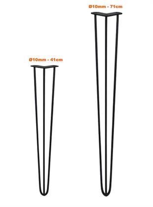 41cm Çap 10mm Üçlü Sabit Firkete Masa  Ayağı