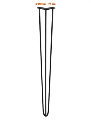 71cm Ø10mm Üçlü Sabit Firkete Masa  Ayağı