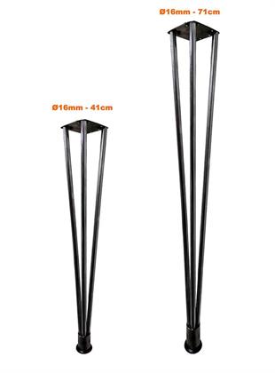 71cm Çap Ø 16mm Üçlü Ayarlı Firkete Masa Ayağı