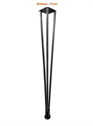 71cm Çap Ø 16mm Üçlü Ayarlı Firkete Masa Ayağı