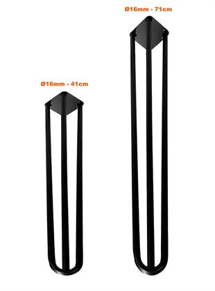 71cm Çap Ø 16mm Üçlü Sabit Firkete Masa Ayağı