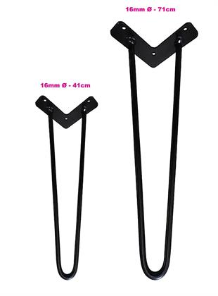 41cm 16mm Çap Ø İkili Firkete Masa Ayağı