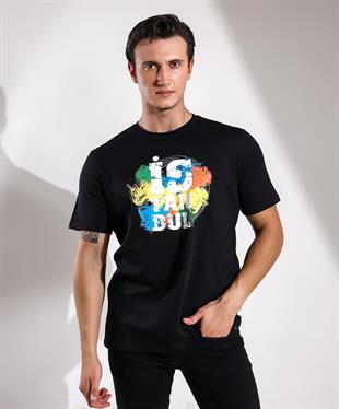 Renkliİ stanbul Baskılı Regular Kalıp T-shirt