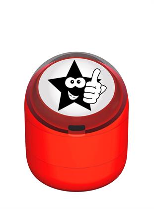 Okey Diyen Şakacı Yıldız Motivasyon Kaşesi 22mm Yuvarlak