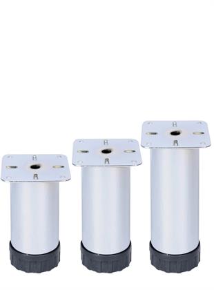 15 cm Ø 51mm Plastik Pingolu Ayarlı Metal Baza Ayağı