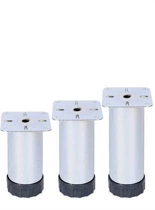 20 cm Ø 51mm Plastik Pingolu Ayarlı Metal Baza Ayağı