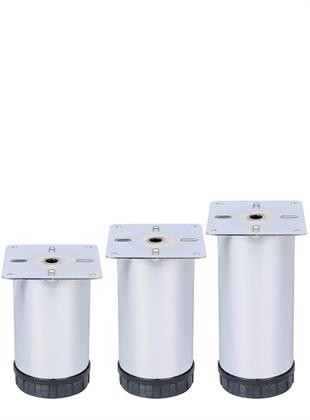 12 cm Ø 60mm Plastik Pingolu Ayarlı Metal Baza Ayağı