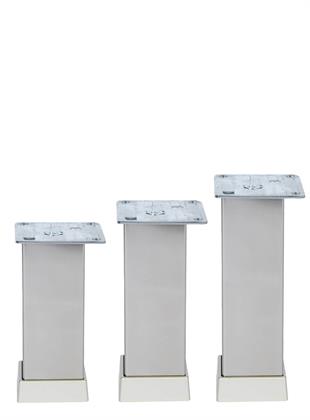 12cm 40x40mm Kare Alüminyum Düz İnoks Baza Ayağı