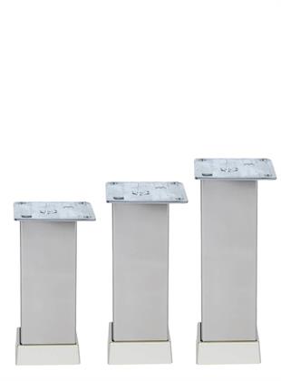 15cm 40x40mm Kare Alüminyum Düz İnoks Baza Ayağı