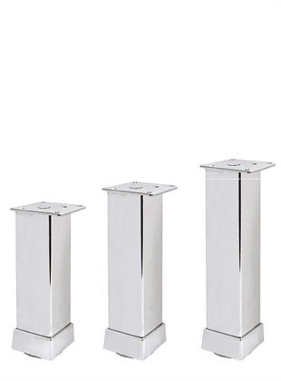 20cm 40x40mm Kare Alüminyum Düz Krom Baza Ayağı