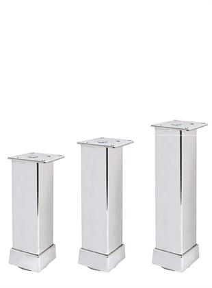 15cm 40x40mm Kare Alüminyum Düz Krom Baza Ayağı