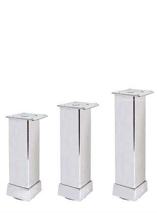 12cm 40x40mm Kare Alüminyum Düz Krom Baza Ayağı