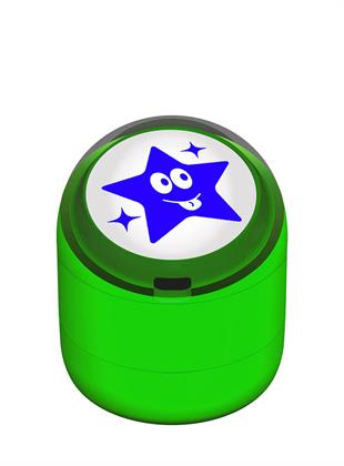 Şakacı Yıldız Emojili Motivasyon Kaşesi 22mm Yuvarlak