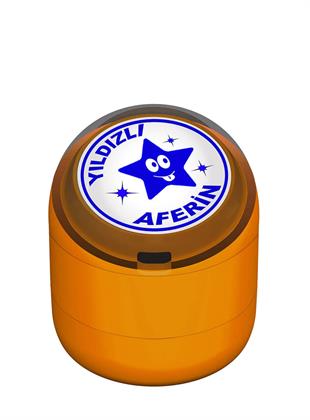 Yıldızlı Aferin Motivasyon Kaşesi 22mm Yuvarlak