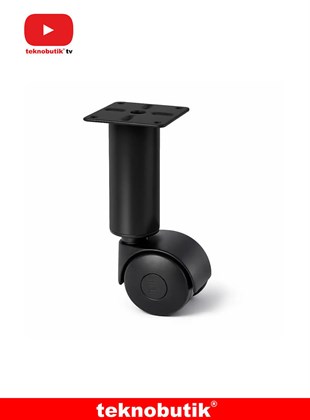 15cm Çap32mm Metal Gövdeli Plastik Tekerlekli Mobilya Baza Sehpa Ayağı