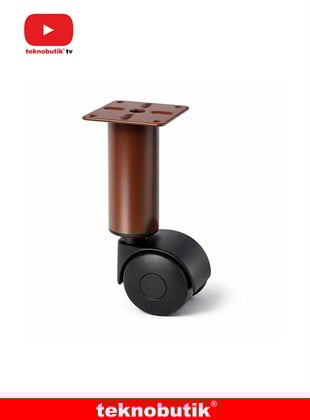 15cm Çap32mm Metal Gövdeli Plastik Tekerlekli Mobilya Baza Sehpa Ayağı