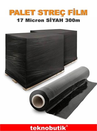 17 Micron Palet Streç Film Siyah 50cm 2500gr