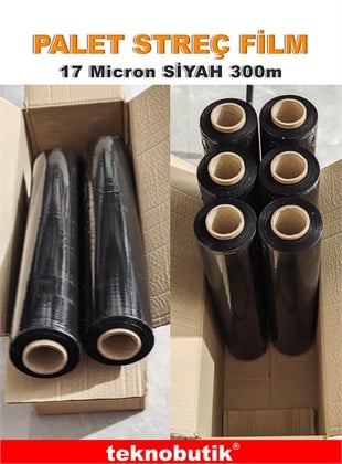 17 Micron Palet Streç Film Siyah 50cm 2500gr