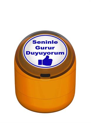 Seninle Gurur Duyuyorum Motivasyon Kaşesi 22mm Yuvarlak